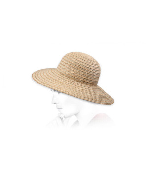 beige straw wide brimmed hat Flapper Straw sand